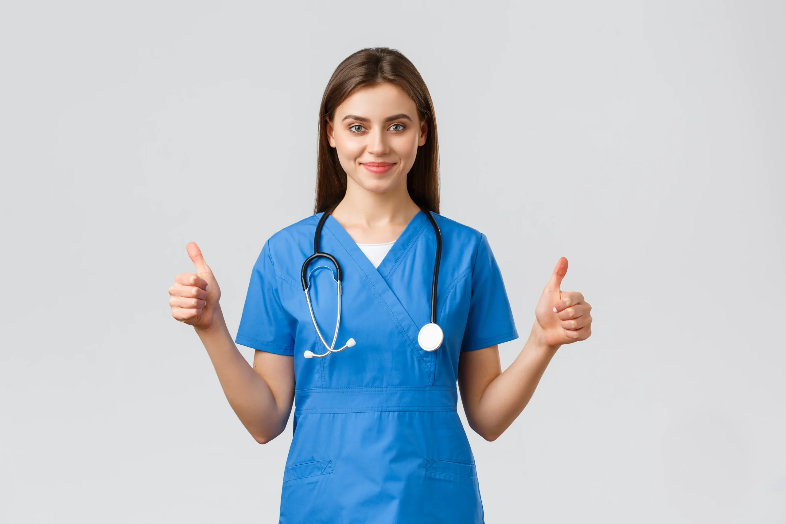 Happy Nurse Giving Thumbs Up